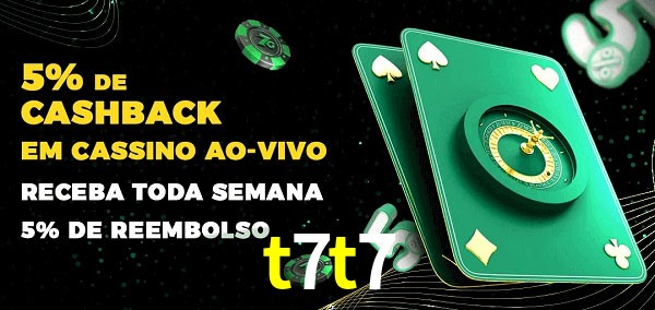 Promoções do cassino ao Vivo t7t7